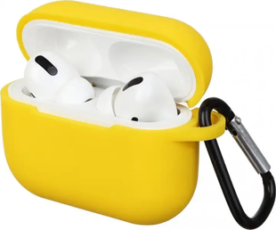 Чохол для AirPods Pro 2gen. з карабіном Yellow 273-9 фото