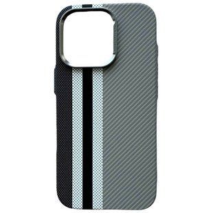 Чохол Carbon Pattern MagSafe для iPhone 15 Gray 3109-1 фото