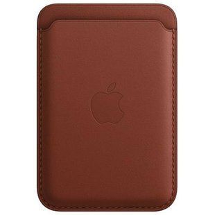 Кишенька-гаманець MagSafe pocket leather logo Saddle Brown 2992-2 фото