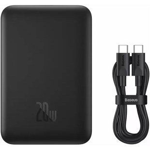 Павер бенк Baseus Magnetic Mini Air Wireless Power Bank 10000mAh 20W Black 3019-0 фото