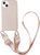 Чохол силіконовий з ремінцем Crossbody для iPhone 15 Pink sand 2387-2 фото