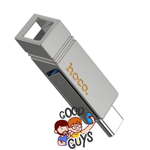 Флеш-накопичувач USB-A/C HOCO UD14 Clever USB3.2 Type-C mini flash drive 128Gb Metal Gray 4327-1 фото