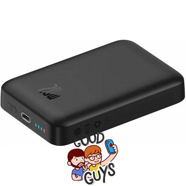 Павер бенк Baseus Magnetic Mini Air Wireless Power Bank 10000mAh 20W Black 3019-0 фото
