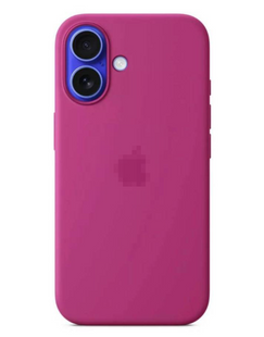 Чохол Silicone Case 1:1 з закритою кнопкою камери для iPhone 16 Plus Fuchsia 2751-6 фото