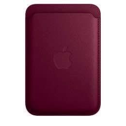 Кишенька-гаманець MagSafe pocket leather logo Rose Red 2992-3 фото