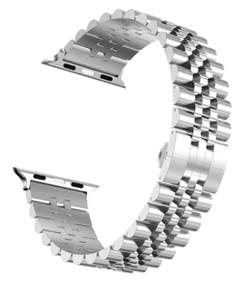 Сталевий ремінець 5 Beats для Apple Watch 42,44,45,46,49mm Silver 1167-0 фото