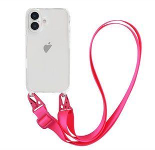 Чохол Armored з ремінцем Crossbody для iPhone 16 Hot Pink 2518-14 фото