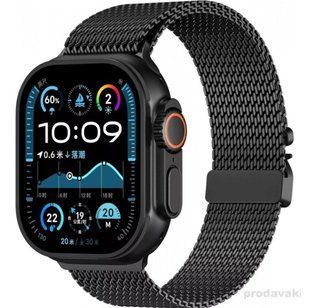 Ремінець Apple Watch Titanium Milanese Loop 38,40,41,42mm(10,11S) Black 2615-0 фото
