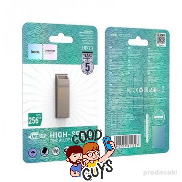 Флеш-накопичувач USB-A/C HOCO UD14 Clever USB3.2 Type-C mini flash drive 256Gb Metal Gray 4327-2 фото