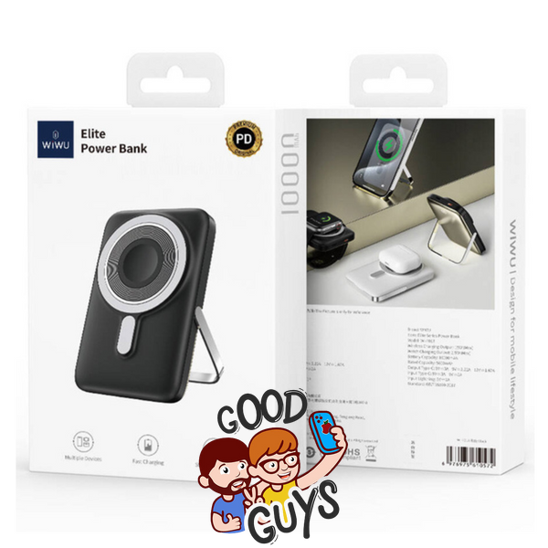 Power Bank WiWU Elite Series 3in1 Magnetic 10000mAh Wi-PO18 Black 4095-0 фото