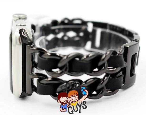 Ремінець Desay Chanell 42,44,45,46mm(10,11S),49mm(ultra 1-3S) Black 1424-0 фото