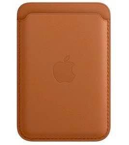 Кишенька-гаманець MagSafe pocket leather logo Golden Brown 2992-4 фото