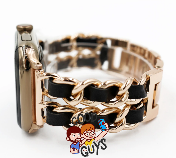 Ремінець Desay Chanell 42,44,45,46mm(10,11S),49mm(ultra 1-3S) Rose-Gold 1424-1 фото