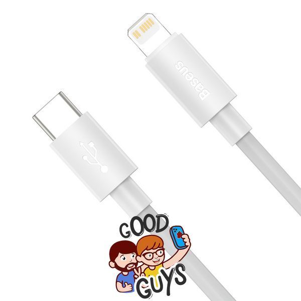 Кабель Baseus [Type-C to Lightning] Simple Wisdom Data Cable Kit PD 20W 1.5m White 1761-0 фото