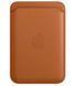 Кишенька-гаманець MagSafe pocket leather logo Golden Brown 2992-4 фото 1