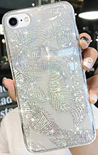 Чохол прозорий блискуче листя iPhone 7,8,SE 2 1089-0 фото