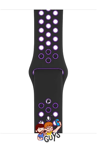 Ремінець Sport Band Nike 38,40,41,42mm(10,11S) Black - Purple 283-11 фото