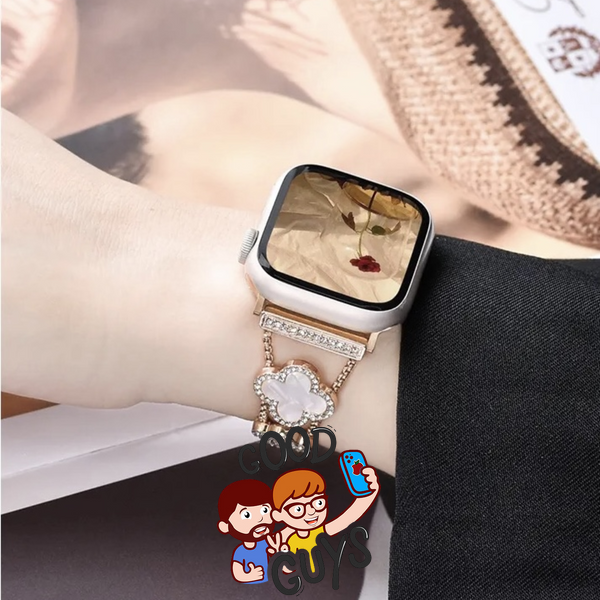 Ремінець Apple Watch Van Cleef 38,40,41mm,42mm(10,11S) White Gold 4542-9 фото