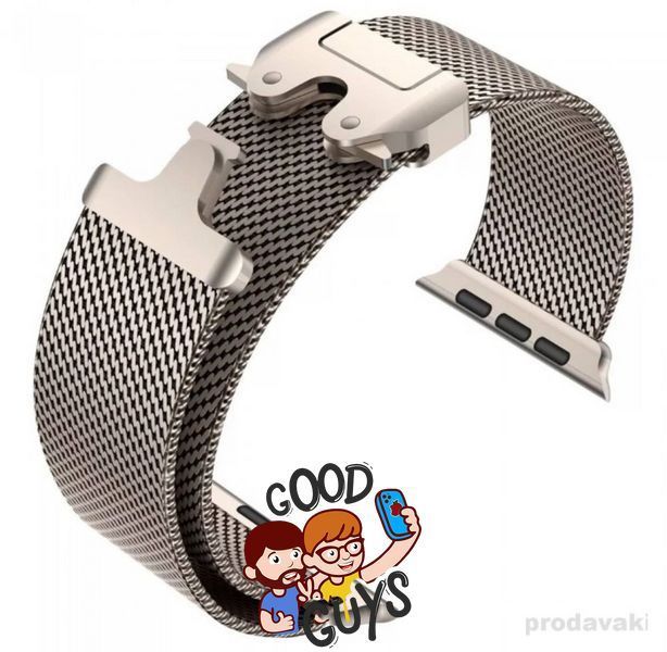 Ремінець Apple Watch Titanium Milanese Loop 38,40,41,42mm(10,11S) Natural 2615-2 фото