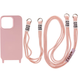 Чохол силіконовий з шнурком Crossbody iPhone 14 Pro Pink 1545-0 фото 1