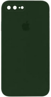 Чохол Silicone Case FULL+camera, SQUARE side iPhone 7 Plus,8 Plus Dark olive 1056-14 фото