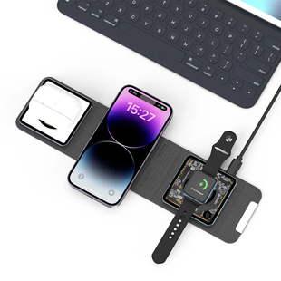 Бездротовий зарядний пристрій WIWU Folding Wireless Charger 3-in-1 15W (Wi-W001) 2194-0 фото