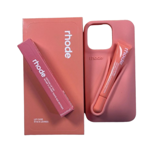Чохол Lipstick case Rhode з місцем для блиску для iPhone 17 (блиск у комплекті) Orange 4140-1 фото