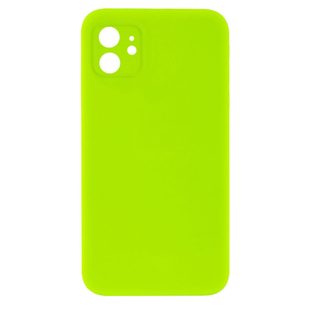 Чохол Silicone case Full + Camera NO LOGO iPhone 12 Neon Green 4208-4 фото