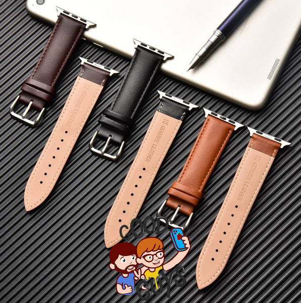 Ремінець Leather Bands для Apple Watch 38mm,40mm,41mm,42mm(10,11S) Red-Silver 1234-11 фото
