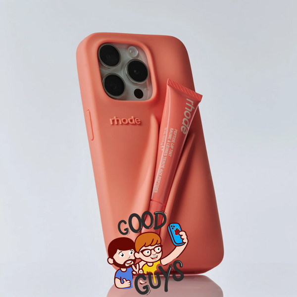 Чохол Lipstick case Rhode з місцем для блиску для iPhone 17 (блиск у комплекті) Orange 4140-1 фото