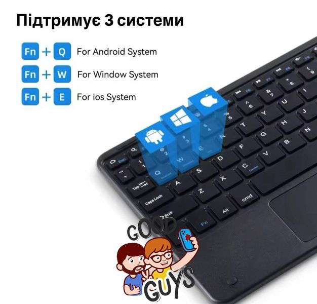 Клавіатура Bluetooth Wireless Keyboard KPH-030 Black 2705-0 фото