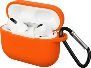 Чохол для AirPods Pro 2gen. з карабіном Orange 273-13 фото