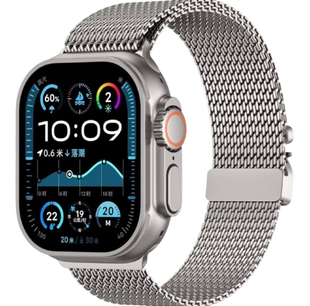 Ремінець Apple Watch Titanium Milanese Loop 38,40,41,42mm(10,11S) Silver 2615-3 фото