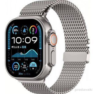 Ремінець Apple Watch Titanium Milanese Loop 38,40,41,42mm(10,11S) Silver 2615-3 фото