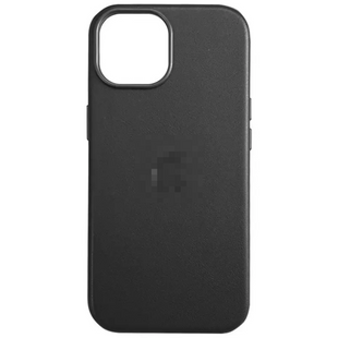 Чохол Leather Case 1:1 with MagSafe iPhone 15 Pro Max Black 2234-9 фото