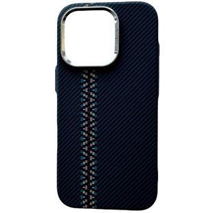 Чохол Carbon Pattern MagSafe для iPhone 15 Black 3109-5 фото