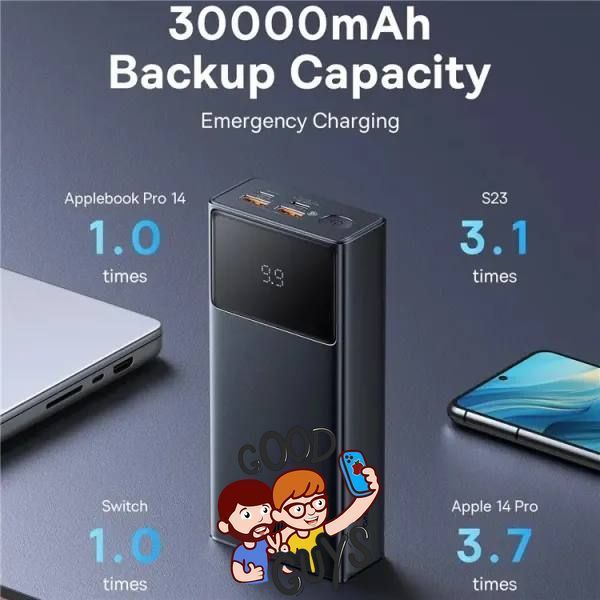 Павер бенк Baseus Star-Lord Digital Display Fast Charge 30000 mAh 65W Black 3022-0 фото