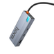 Хаб Type-C(PD) HOCO HB52 Wow 8in1 multi-converter (HDTV+RJ45+SD/TF+PD+TYPE-C3.0+USB3.0*2) Gray 4242-0 фото 4