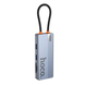 Хаб Type-C(PD) HOCO HB52 Wow 8in1 multi-converter (HDTV+RJ45+SD/TF+PD+TYPE-C3.0+USB3.0*2) Gray 4242-0 фото 1