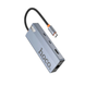 Хаб Type-C(PD) HOCO HB52 Wow 8in1 multi-converter (HDTV+RJ45+SD/TF+PD+TYPE-C3.0+USB3.0*2) Gray 4242-0 фото 3