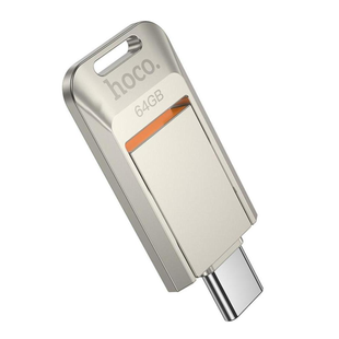 Флеш-накопичувач USB-C HOCO UD17 Smart USB3.0/Type-C 64Gb Silver 4329-1 фото