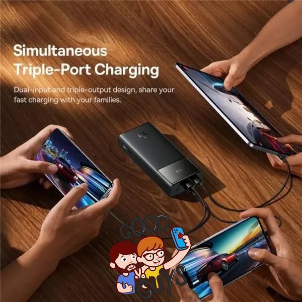 Павер бенк Baseus Star-Lord Digital Display Fast Charging 30000 mAh 30W White 3023-0 фото