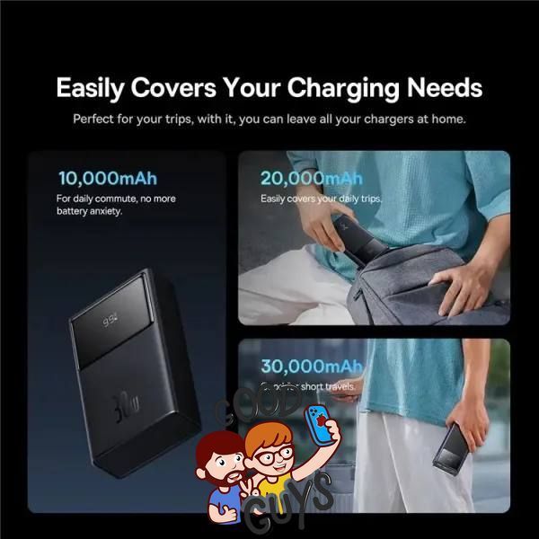 Павер бенк Baseus Star-Lord Digital Display Fast Charging 30000 mAh 30W White 3023-0 фото