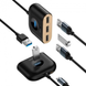 USB-хаб Baseus CAHUB-AY01 Square round 4 in 1 USB HUB Adapter(USB3.0 TO USB3.0*1+USB2.0*3) 1m Black 4243-0 фото 2