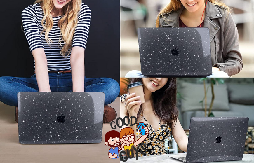 Накладка MacBook HardShell Case 14 Pro (2021-2025) М1/М2/М3/M4/M5 (A2442/A2779/А2992/A3112/A3185/A3401/А2918/A3434)Black Glitter 1434-27 фото