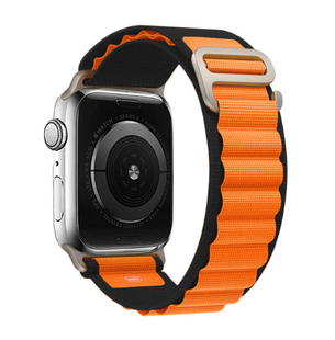 Ремінець Alpine Loop Band 42,44,45,46mm(10,11S),49mm(ultra 1-3S)Black-Orange 286-5 фото