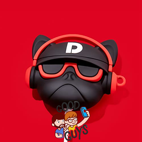 Чохол 3D для AirPods 1/2 Bulldog red 1391-9 фото