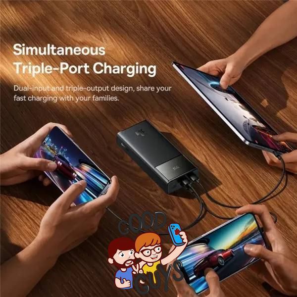 Павер бенк Baseus Star-Lord Digital Display Fast Charging 20000mAh 30W Cluster Black 3024-0 фото