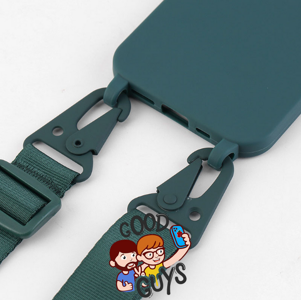 Чохол силіконовий з ремінцем Crossbody для iPhone X,Xs Forest Green 1193-4 фото