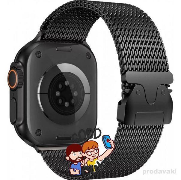 Ремінець Apple Watch Titanium Milanese Loop 42,44,45,46mm(10,11S),49mm(ultra 1-3S) Black 2616-0 фото